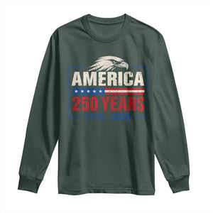 250 Anniversary USA Long Sleeve Shirt Retro Eagle 250 Years Of Freedom 1776 2026