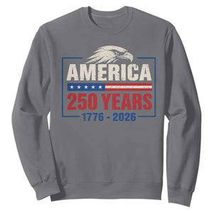 250 Anniversary USA Sweatshirt Retro Eagle 250 Years Of Freedom 1776 2026