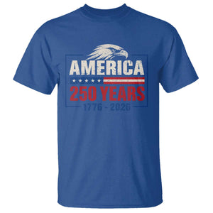 250 Anniversary USA T Shirt Retro Eagle 250 Years Of Freedom 1776 2026