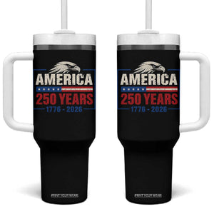 250 Anniversary USA Tumbler With Handle Retro Eagle 250 Years Of Freedom 1776 2026