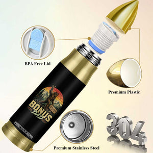 Bigfoot Bonus Dad Bullet Tumbler Retro Stepdad Fathers Day Gifts TS10 Print Your Wear