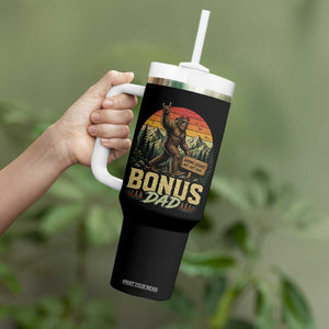 Bigfoot Bonus Dad Tumbler With Handle Retro Stepdad Fathers Day Gifts TS10 Print Your Wear