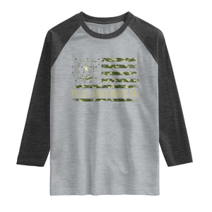 Proud Army Bonus Dad Raglan Shirt Vintage Stepdad Birthday Step Dad Camo US Flag TS10 Heather Gray Heather Charcoal Print Your Wear
