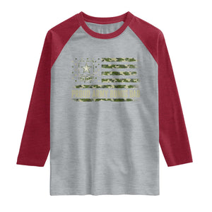 Proud Army Bonus Dad Raglan Shirt Vintage Stepdad Birthday Step Dad Camo US Flag TS10 Heather Gray Heather Red Print Your Wear