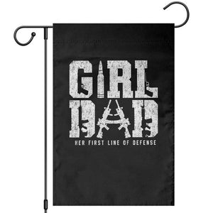 Girl Dad Garden Flag Vintage Her First Line Of Defense Gun Lovers Fathers Day