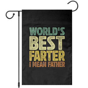 Retro World's Best Farter I Mean Father Garden Flag Gag Gift Birthday Husband Dad Fathers Day