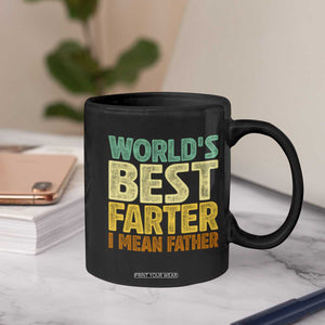 Retro World's Best Farter I Mean Father Coffee Mug Gag Gift Birthday Husband Dad Fathers Day