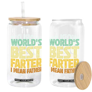 Retro World's Best Farter I Mean Father Glass Can Gag Gift Birthday Husband Dad Fathers Day