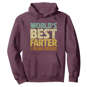 Retro World's Best Farter I Mean Father Hoodie Gag Gift Birthday Husband Dad Fathers Day