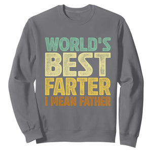 Retro World's Best Farter I Mean Father Sweatshirt Gag Gift Birthday Husband Dad Fathers Day