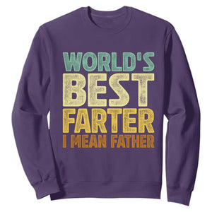 Retro World's Best Farter I Mean Father Sweatshirt Gag Gift Birthday Husband Dad Fathers Day
