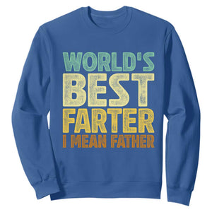 Retro World's Best Farter I Mean Father Sweatshirt Gag Gift Birthday Husband Dad Fathers Day