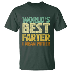 Retro World's Best Farter I Mean Father T Shirt Gag Gift Birthday Husband Dad Fathers Day