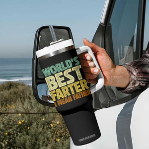 Retro World's Best Farter I Mean Father Tumbler With Handle Gag Gift Birthday Husband Dad Fathers Day