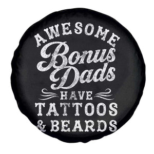 Funny Stepdad Spare Tire Cover Awesome Bonus Dads Have Tattoos And Beards TS10 Print Your Wear