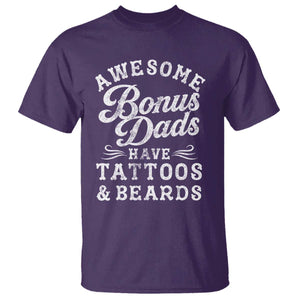 Funny Stepdad T Shirt Awesome Bonus Dads Have Tattoos And Beards