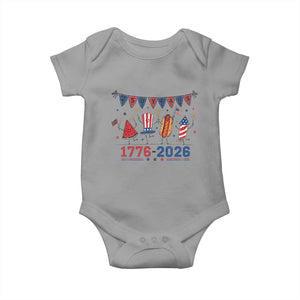 250th Anniversary USA Baby Onesie Patriotic Watermelon Hotdog Firework 250 Years American 1776 2026 250th 4th July