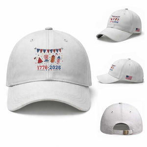 250th Anniversary USA Baseball Cap Patriotic Watermelon Hotdog Firework 250 Years American 1776 2026 250th 4th July