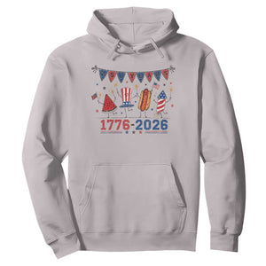 250th Anniversary USA Hoodie Patriotic Watermelon Hotdog Firework 250 Years American 1776 2026 250th 4th July
