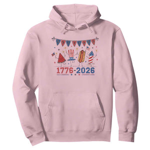 250th Anniversary USA Hoodie Patriotic Watermelon Hotdog Firework 250 Years American 1776 2026 250th 4th July