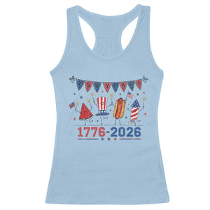 250th Anniversary USA Racerback Tank Top Patriotic Watermelon Hotdog Firework 250 Years American 1776 2026 250th 4th July