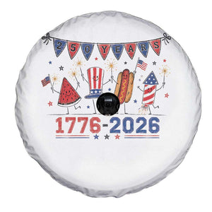 250th Anniversary USA Spare Tire Cover Patriotic Watermelon Hotdog Firework 250 Years American 1776 2026 250th 4th July