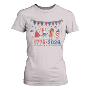 250th Anniversary USA T Shirt For Women Patriotic Watermelon Hotdog Firework 250 Years American 1776 2026 250th 4th July