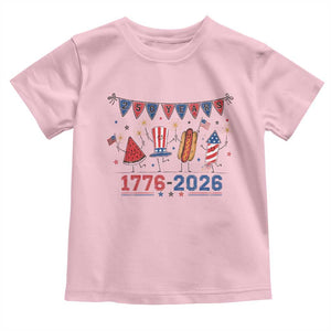 250th Anniversary USA Toddler T Shirt Patriotic Watermelon Hotdog Firework 250 Years American 1776 2026 250th 4th July