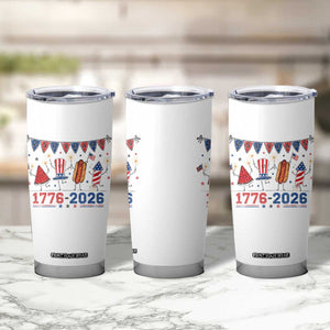 250th Anniversary USA Tumbler Cup Patriotic Watermelon Hotdog Firework 250 Years American 1776 2026 250th 4th July