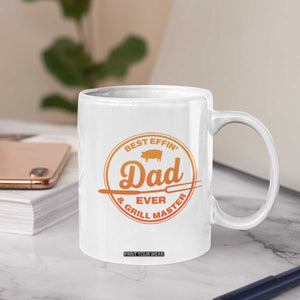 Best Effin Dad Ever And Grill Master Coffee Mug Funny Grilling BBQ Sarcastic