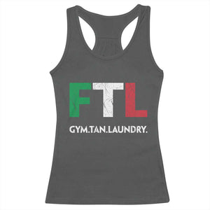 Gym Tan Laundry GTL Italian Flag Racerback Tank Top TS10 Dark Heather Print Your Wear