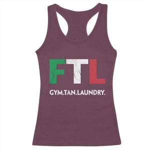 Gym Tan Laundry GTL Italian Flag Racerback Tank Top TS10 Maroon Print Your Wear