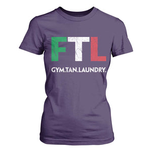 Gym Tan Laundry GTL Italian Flag T Shirt For Women TS10 Purple Print Your Wear