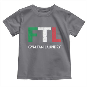 Gym Tan Laundry GTL Italian Flag Toddler T Shirt TS10 Charcoal Print Your Wear