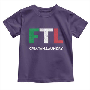 Gym Tan Laundry GTL Italian Flag Toddler T Shirt TS10 Purple Print Your Wear