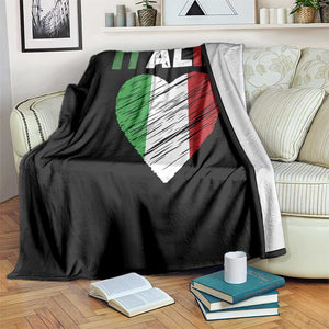 Italian Flag Heart Throw Blanket Retro Vintage Italia Graphic