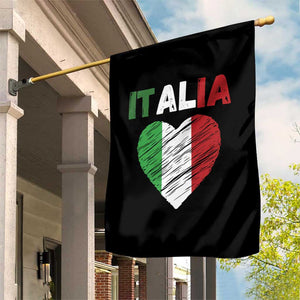Italian Flag Heart Garden Flag Retro Vintage Italia Graphic