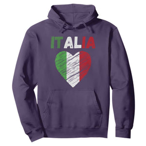 Italian Flag Heart Hoodie Retro Vintage Italia Graphic
