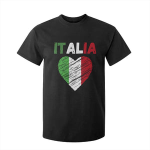 Italian Flag Heart T Shirt For Kid Retro Vintage Italia Graphic