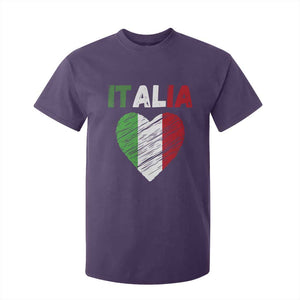 Italian Flag Heart T Shirt For Kid Retro Vintage Italia Graphic