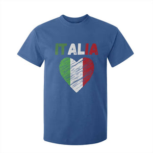 Italian Flag Heart T Shirt For Kid Retro Vintage Italia Graphic