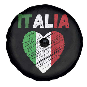 Italian Flag Heart Spare Tire Cover Retro Vintage Italia Graphic