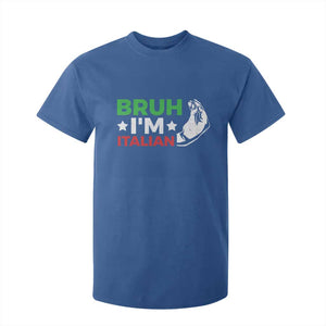 Bruh Im Italian T Shirt For Kid Italy Flag Italian Festival Funny Italian TS10 Royal Blue Print Your Wear