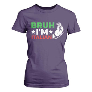 Bruh Im Italian T Shirt For Women Italy Flag Italian Festival Funny Italian TS10 Purple Print Your Wear