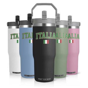 Vintage Italia Flip Straw Tumbler Print Retro Varsity Italian Apparel TS10 Print Your Wear