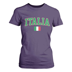 Vintage Italia T Shirt For Women Print Retro Varsity Italian Apparel TS10 Purple Print Your Wear