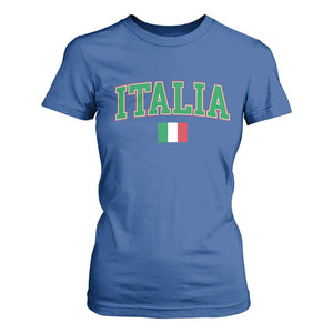 Vintage Italia T Shirt For Women Print Retro Varsity Italian Apparel TS10 Royal Blue Print Your Wear