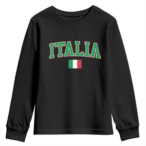 Vintage Italia Youth Sweatshirt Print Retro Varsity Italian Apparel TS10 Black Print Your Wear