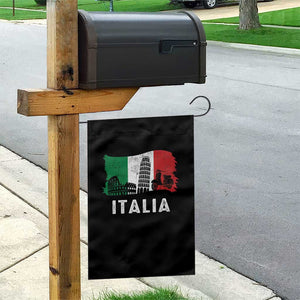 Italian Flag Garden Flag Distressed Style Pisa Tower Colosseum Classic Scooter TS10 Print Your Wear