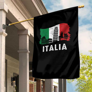 Italian Flag Garden Flag Distressed Style Pisa Tower Colosseum Classic Scooter TS10 Print Your Wear